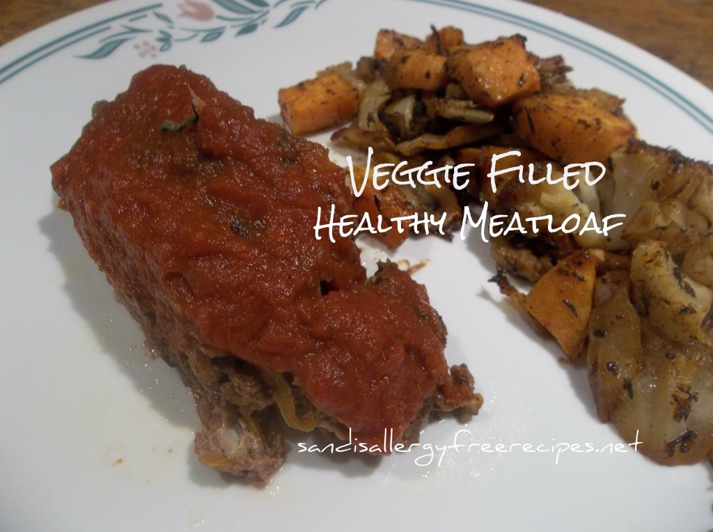 Veggie filled Healthy Meatloaf- Paleo