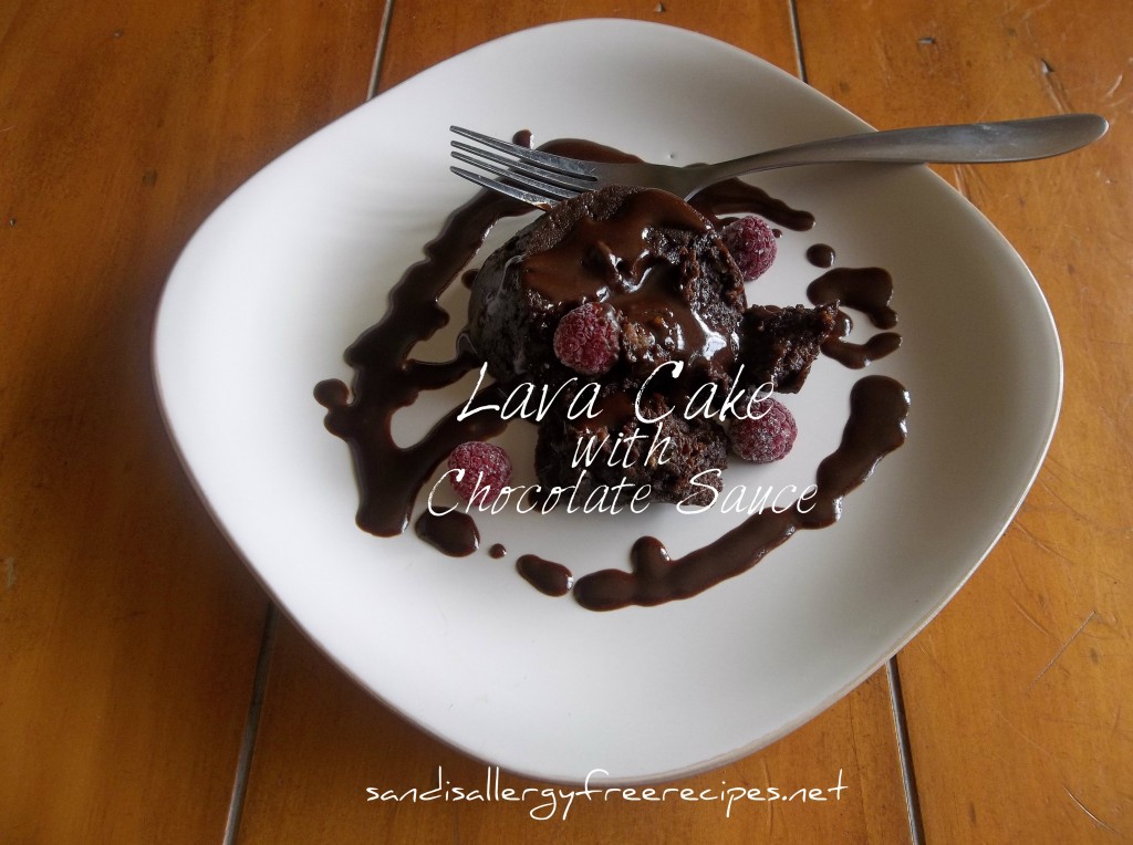 Lava Cake with Chocolate Sauce