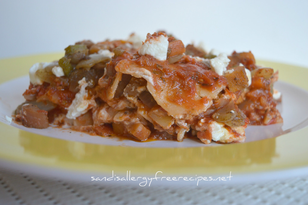 Goat Cheese Sausage Lasagna