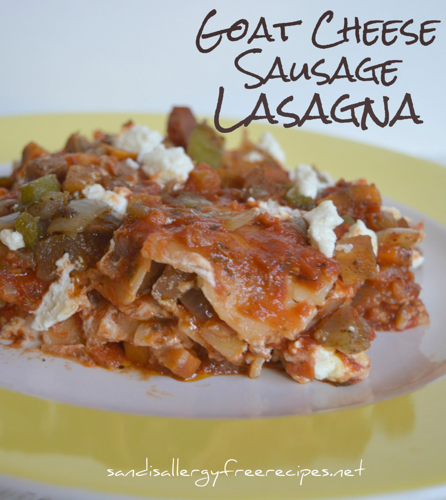 Goat Cheese Sausage Lasagna