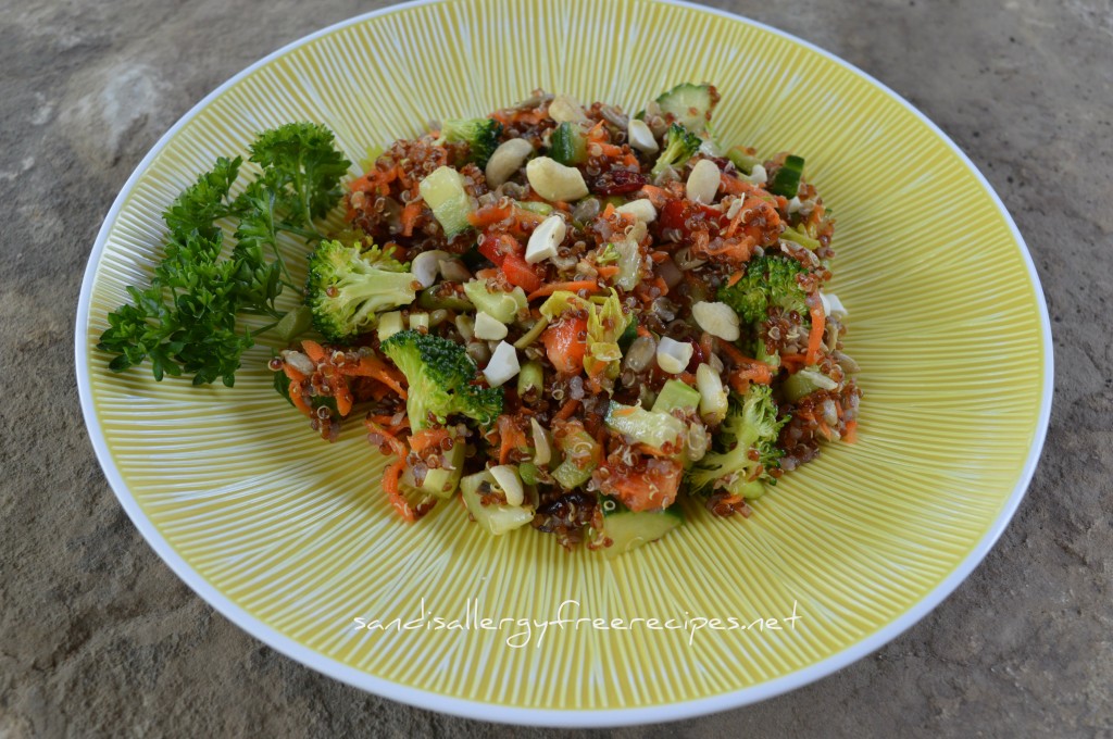 Cashew Cranberry Quinoa Salad w Maple Citrus Dressing