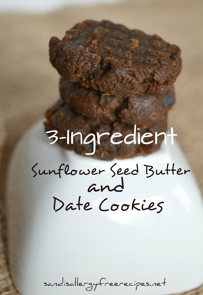 3 Ingredient Sunflower Seed Butter & Date Cookies