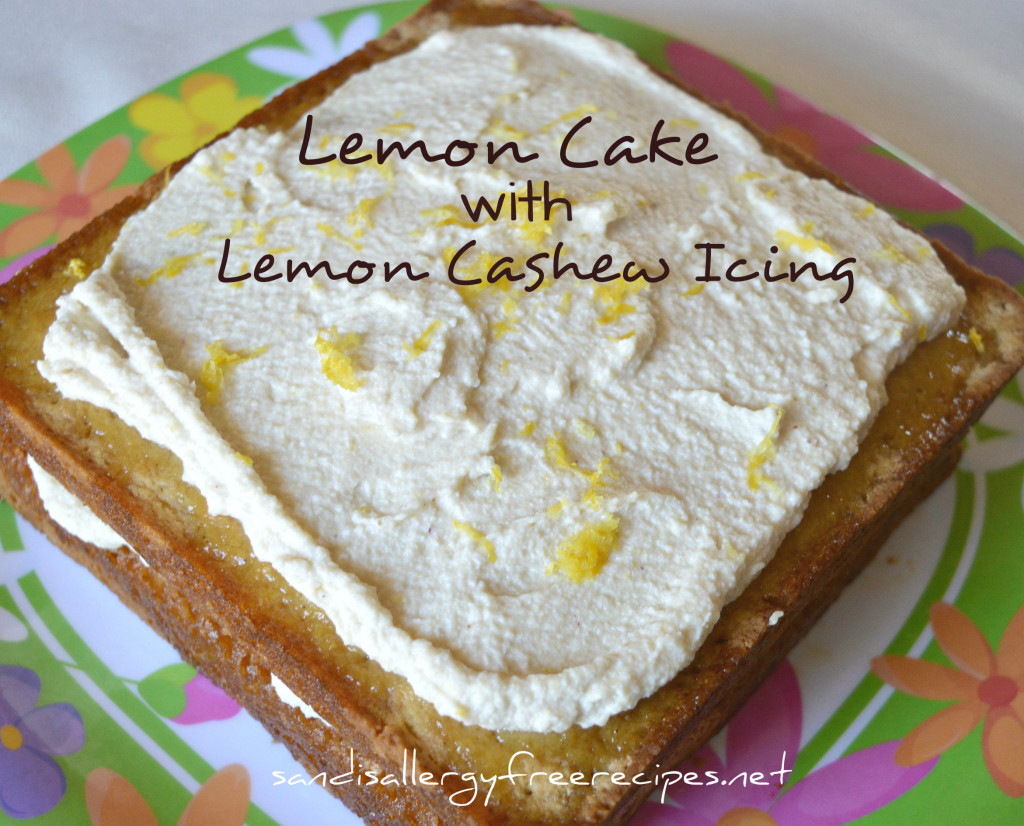 Lemon Cake with Lemon Cashew Icing