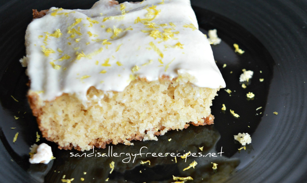 Lemon Cake with Lemon Cashew Icing